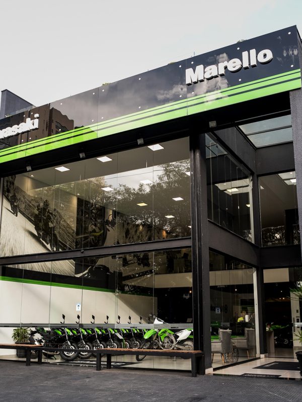 Fachada da Marello Motos em São Paulo - concessionária Kawasaki oficial